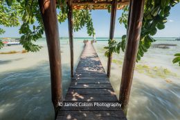 Pier over Bacalar Lagoon, Mexico