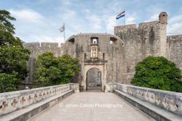 Dubrovnik Pile Gate to Old Town empty during Covid 19, Croatia