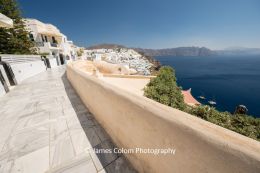 Empty streets in Oia, Santorini, Greece during Covid 19