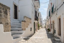 Empty walkways in Ostuni, Puglia, Italy during Covid 19