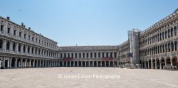 Saint Mark's Square Piazza empty during Covid 19, Venice, Italy