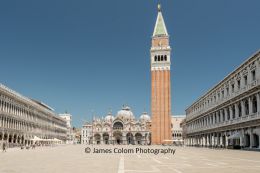 Empty St Mark's Square during Covid-19 pandemic, Venice, Italy
