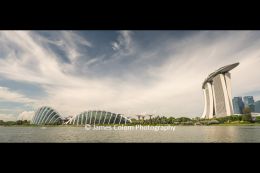 Marina Bay Sands with Garden by the Bay, as seen from Marina Bay, Sinagpore