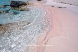 Pink sand at Elafonissi Beach, Crete, Greece