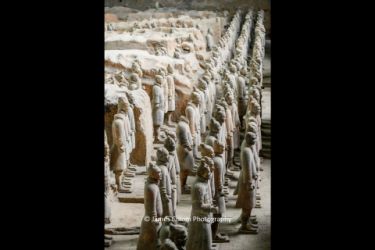 Rows of Terracotta Warriors in the first pit army, near Xi'an, China