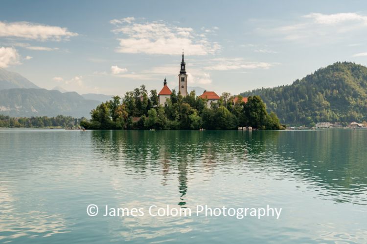 Assumption Maria Church on island on Lake Bled, Slovenia