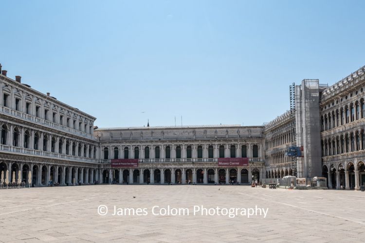 Saint Mark&#039;s Square Piazza empty during Covid 19, Venice, Italy