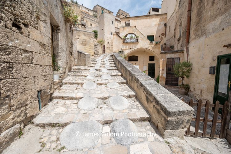 Streets in the Sassi of Matera, Italy