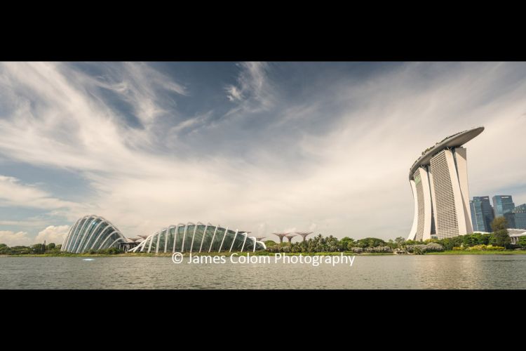 Marina Bay Sands with Garden by the Bay, as seen from Marina Bay, Sinagpore