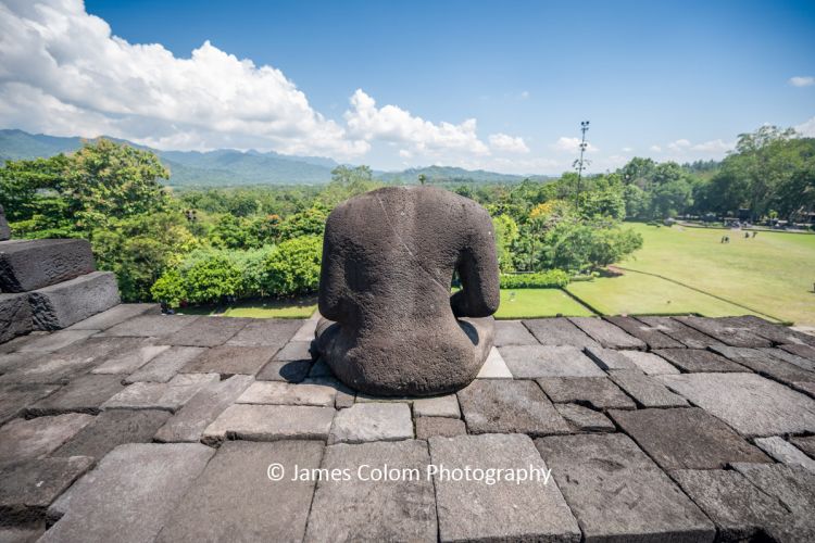 Headless Buddha at Borobudur Temple, Indonesia