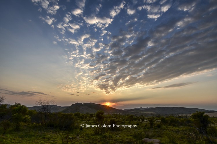 Sunrise at Pilanesberg National Park, South AFrica