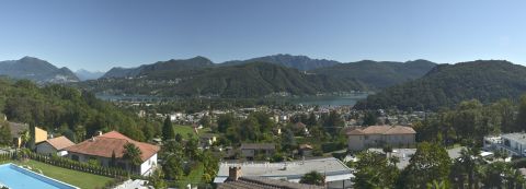 Lake Lugano as seen from Pura, Switzerland
