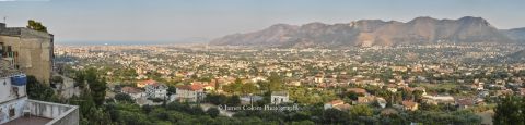 Palermo as seen from a viewpoint in Monreale, Sicily
