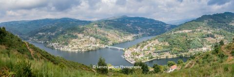 Confluence of Douro and Bestança Rivers from the Miradouro de Teixeirô Viewpoint, Portugal