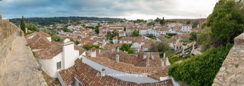 Óbidos Historic Centre from the Walls of the Castelo de Óbidos, Portugal