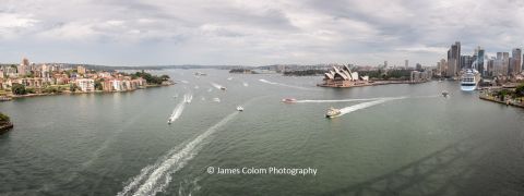 View from Sydney Harbour Bridge, Sydney, NSW, Australia